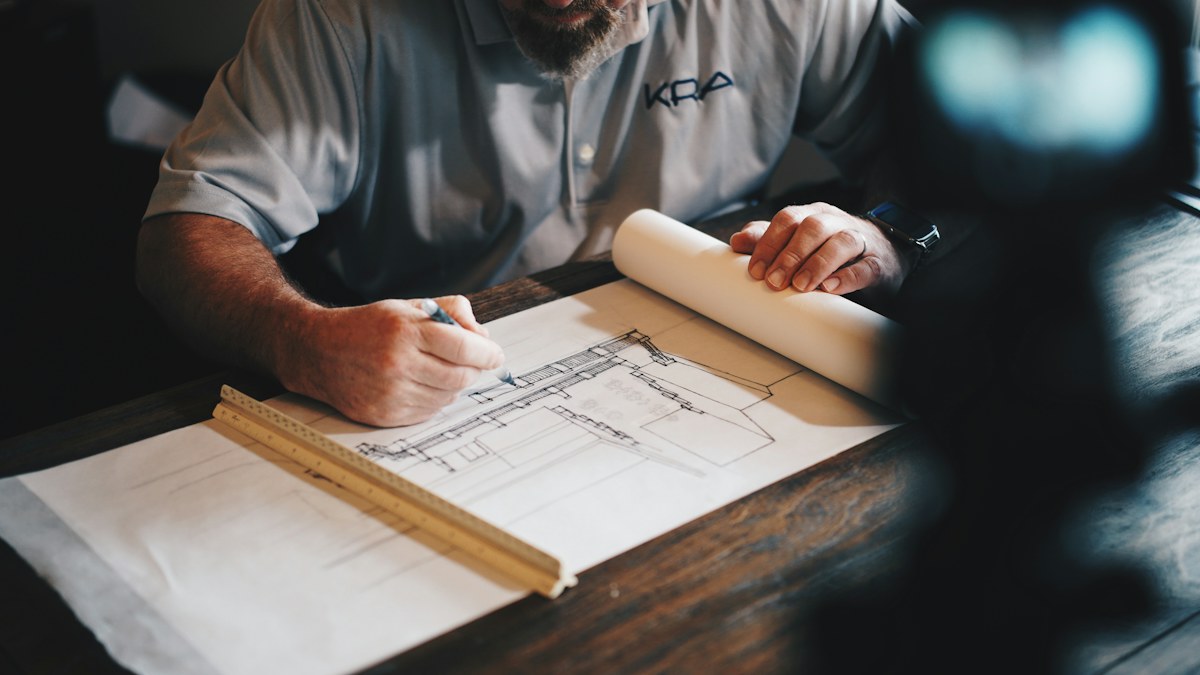 Architect planning a renovation project